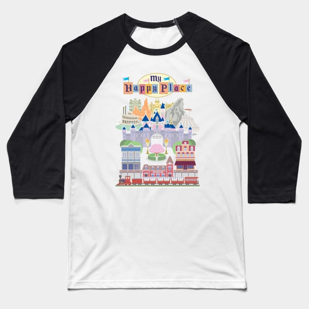 My Happy Place Baseball T-Shirt by PatrickScullin